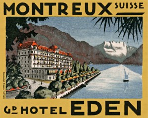 Montreux Switzerland Vintage Poster